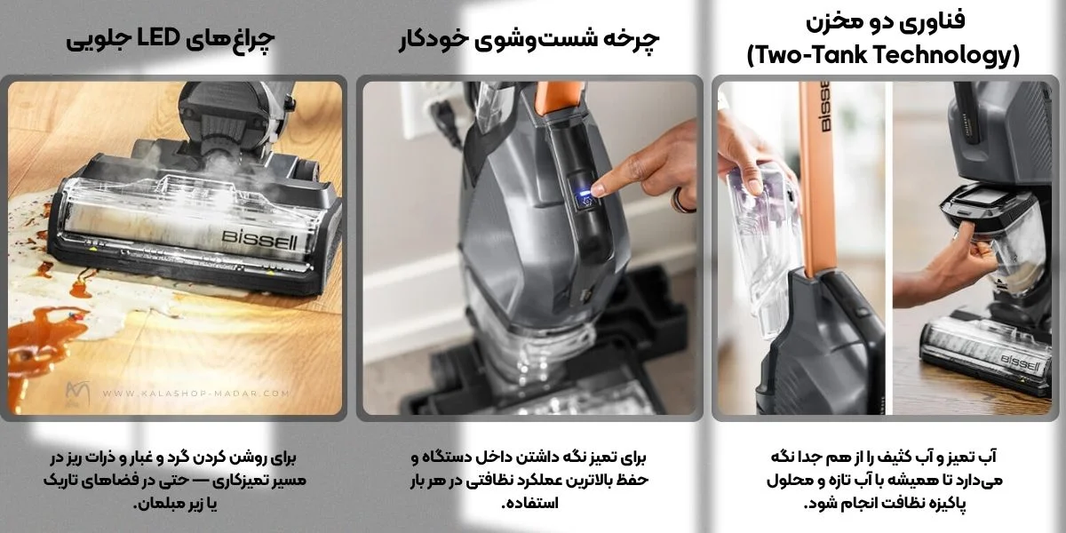 عملکرد استفاده از جاروبرقی بیسل مدل 3527E