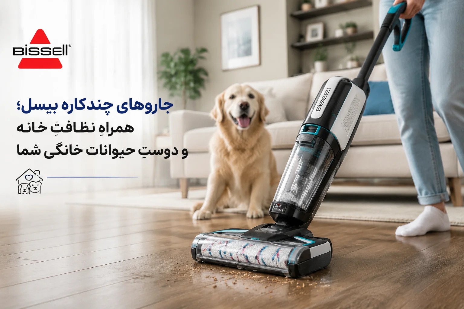 بهترین راهکار نظافت منزل و جمع‌آوری موی حیوانات خانگی از سطوح مختلف